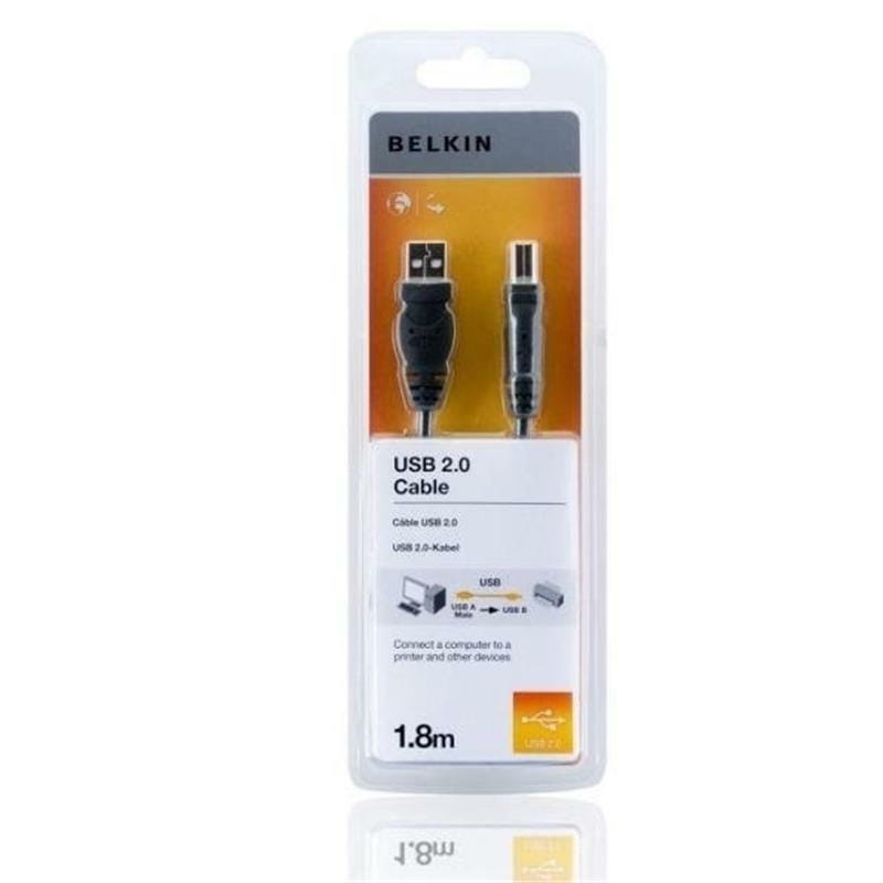 Кабель Belkin USB 2.0 (AM/BM) DSTP 1.8м Black (F3U154bt1.8M)