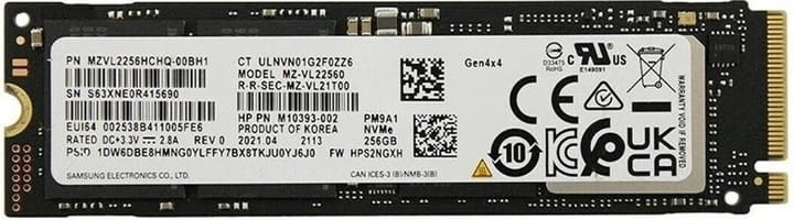 Накопичувач SSD  256GB Samsung PM9A1 M.2 2280 PCIe 4.0 x4 V-NAND 3bit MLC (MZ-VL22560_OEM) OEM