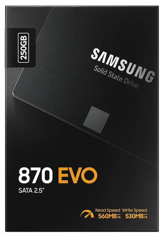 Накопичувач SSD  250GB Samsung 870 EVO 2.5" SATAIII MLC (MZ-77E250BW)