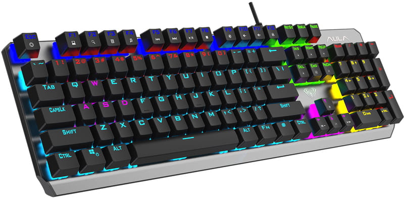 Клавіатура Aula Mechanical F2066-II KRGD blue rainbow backlit (6948391234526)