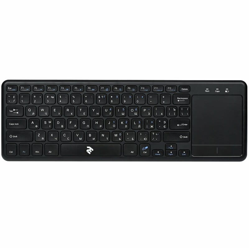 Клавиатура беспроводная 2E KT100 WL Ukr Black (2E-KT100WB)
