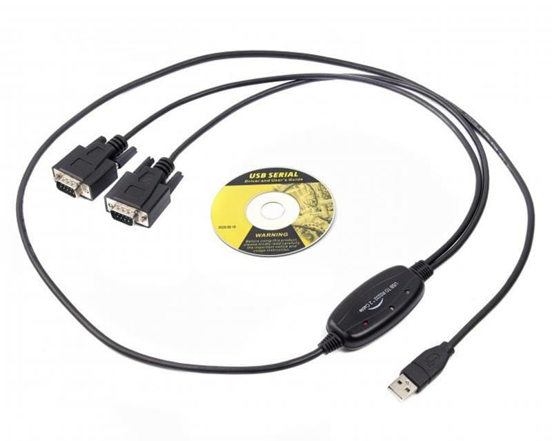Кабель Viewcon USB - 2хCOM (M/M), 9+25pin, 1.4 м, Black (VE591)