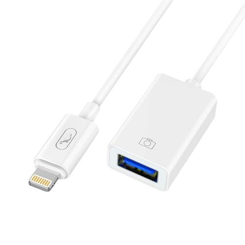 Photos - Cable (video, audio, USB) SkyDolphin Перехідник  OT01 Lightning - USB (M/F) White  ADPT-0 (ADPT-00028)