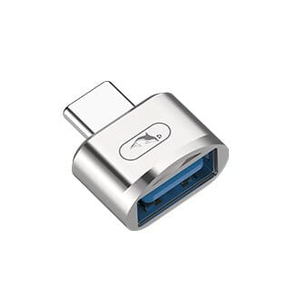 Переходник SkyDolphin OT05 Mini USB Type-C - USB (M/F), silver (ADPT-00030)
