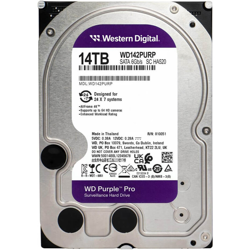 Накопитель HDD SATA 14.0TB WD Purple Pro 7200rpm 512MB (WD142PURP)