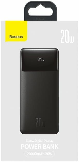 Универсальная мобильная батарея Baseus Bipow Digital Display 20W 20000 mAh Black (PPDML-M01) (1283126558764)