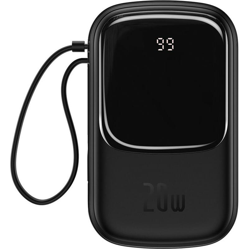 Универсальная мобильная батарея Baseus Qpow Digital Display Quick Charging Power Bank 20W 20000mAh Black (PPQD-H01) (1283126558948)