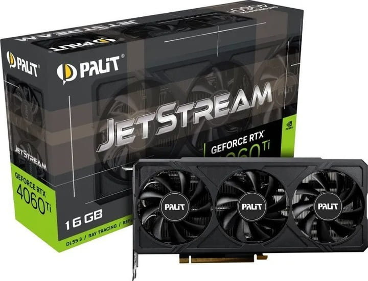 Видеокарта GF RTX 4060 Ti 16GB GDDR6 JetStream Palit (NE6406T019T1-1061J)