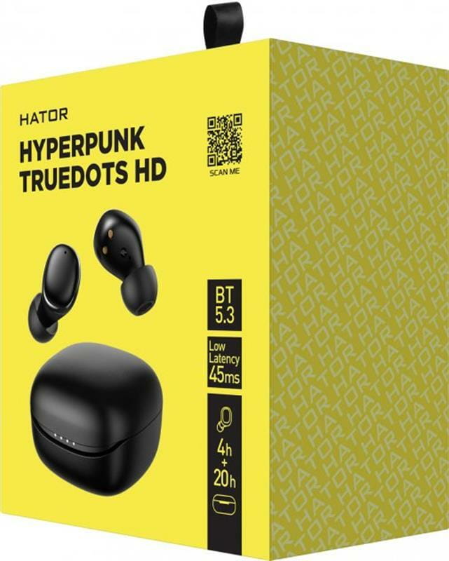 Bluetooth-гарнiтура Hator Hyреrpunk Truedots HD Black (HTA-411)