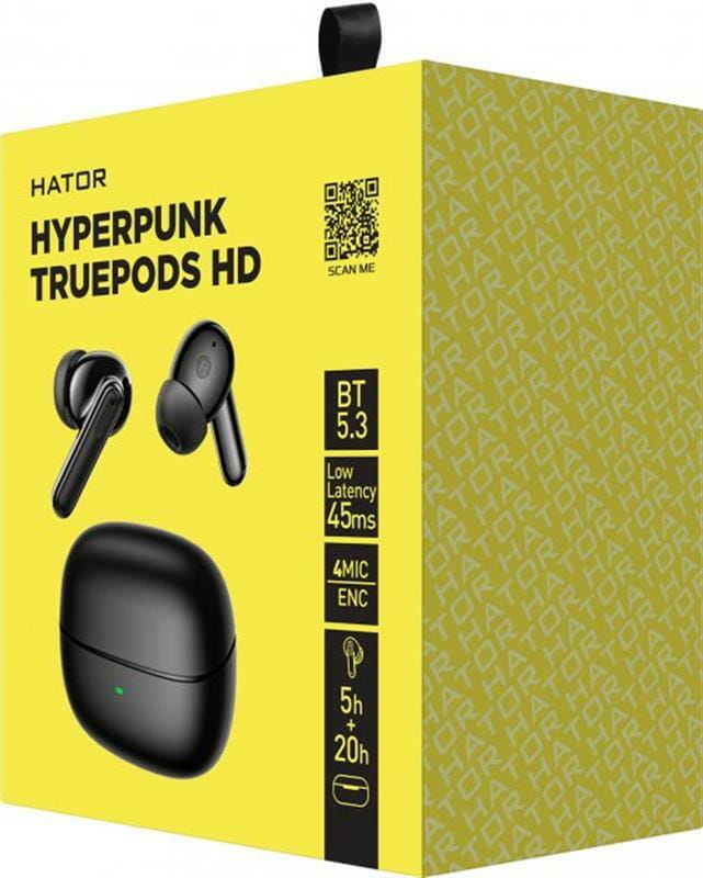 Bluetooth-гарнитура Hator Hyреrpunk Truepods HD Black (HTA-435)