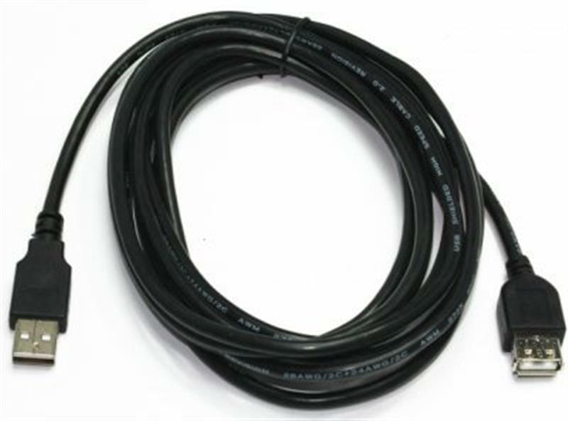 Кабель Cablexpert USB - USB V 2.0 (M/F), удлинитель, 1.8 м, черный (CCP-USB2-AMAF-6)