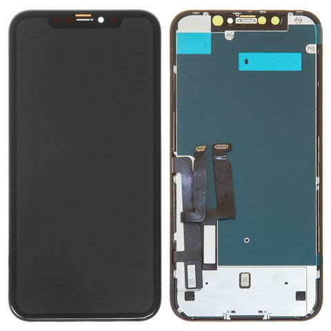 Дисплей iPhone XR у зборі з сенсором та рамкою black (оригінал завод) (I23038)