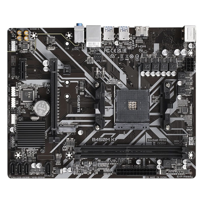 Материнская плата Gigabyte B450M K Socket AM4