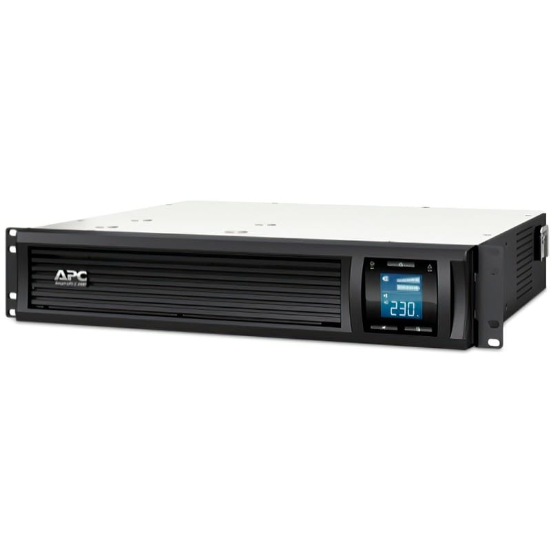 Джерело безперебійного живлення APC Smart-UPS C RM 2000VA LCD, Lin.int., 6 x IEC, RJ-45, USB, LCD, металл (SMC2000I-2U)