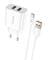 Фото - Сетевое зарядное устройство Foneng EU45 Dual USB Charger (2USBх2.4A) White (EU45-CH-TC) + кабель USB Type C | click.ua