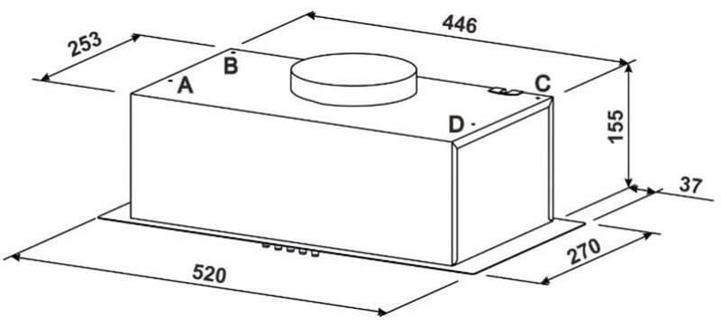 Вытяжка Jantar BILT 650 LED 52 BL