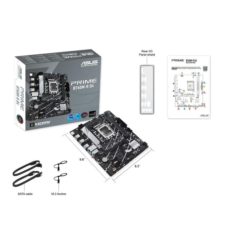 Материнская плата Asus Prime B760M-R D4 Socket 1700