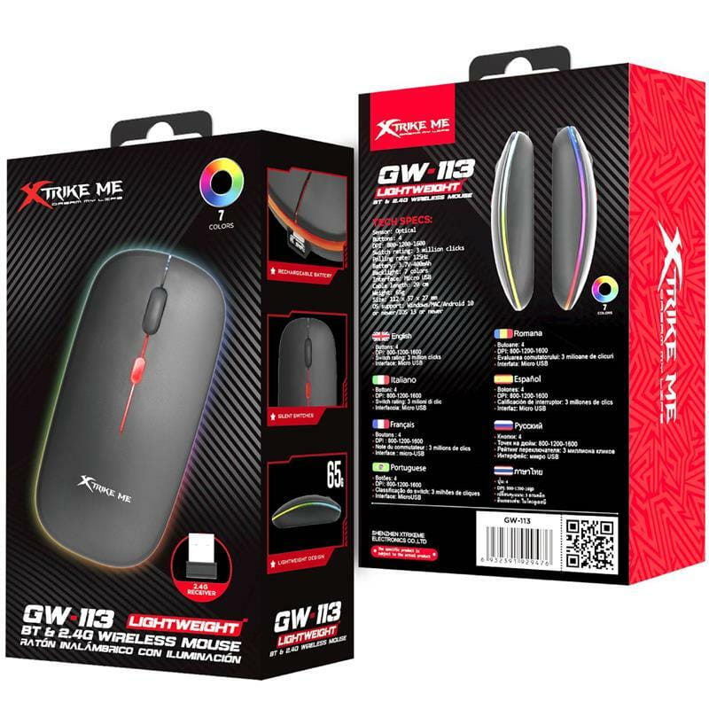 Мышь беспроводная Xtrike Me GW-113