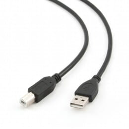 Кабель Cablexpert USB - USB Type-B V 2.0 (M/M), 3.0 м, черный (CCP-USB2-AMBM-10)