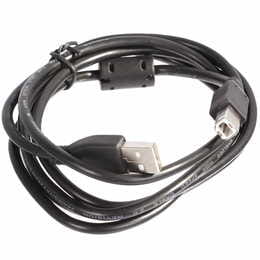 Кабель Cablexpert USB - USB Type-B V 2.0 (M/M), 1.8 м, ферритовый фильтр, черный (CCF-USB2-AMBM-6)