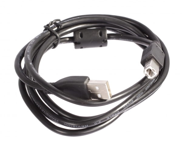 Кабель Cablexpert USB - USB Type-B V 2.0 (M/M), 1.8 м, ферритовый фильтр, черный (CCF-USB2-AMBM-6)