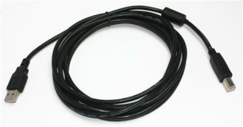 Кабель Cablexpert USB - USB Type-B V 2.0 (M/M), 1.8 м, ферритовый фильтр, черный (CCF-USB2-AMBM-6)