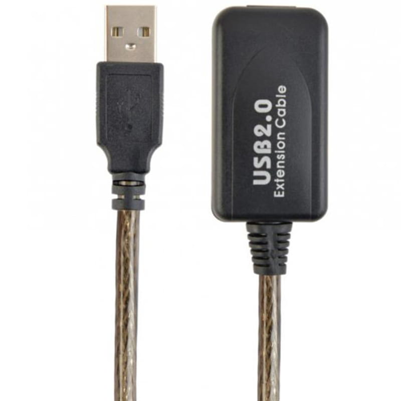 Кабель Cablexpert USB - USB V 2.0 (M/F), активный удлинитель, 10 м, черный (UAE-01-10M)