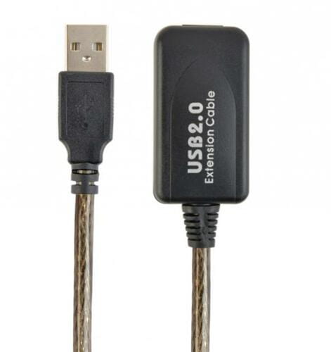 Photos - Cable (video, audio, USB) Cablexpert Кабель  USB - USB V 2.0 , активний подовжувач, 10 м, чорний (M/F)