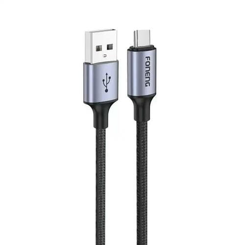 Фото - Кабель Foneng   X95 Metal Head Braided Cable USB - USB-C 3A 1.2м Black (X95 