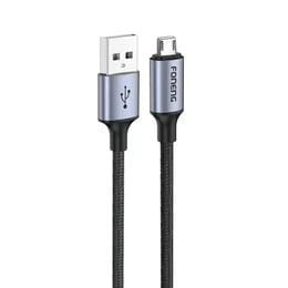 Кабель Foneng X95 Metal Head Braided Cable USB - micro USB 3A 1.2м Black (X95-CA-MU)