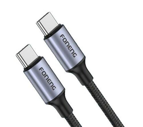 Фото - Кабель Foneng   X95 Metal Head Braided Cable USB-C - USB-C 60W 1.2м Black (X 