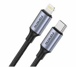 Кабель Foneng X95 Metal Head Braided Cable USB-C - Lightning (M/M) PD20W, 1.2 м, Black (X95-CA-TCIP)