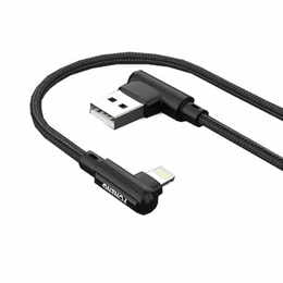Кабель Foneng X70 90-degree Angle Gaming Cable (3A) USB - Lightning (M/M), 1 м, Black (X70-CA-DAG-IP)