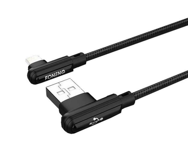 Кабель Foneng X70 90-degree Angle Gaming Cable (3A) USB - USB-C 1м Black (X70-CA-DAG-TC)