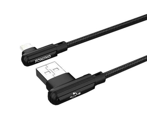 Фото - Кабель Foneng   X70 90-degree Angle Gaming Cable (3A) USB - USB-C 1м Black ( 