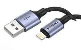 Кабель Foneng X95 Metal Head Braided Cable (3A) USB - Lightning, 1.2 м, Black (X95-CA-IP)