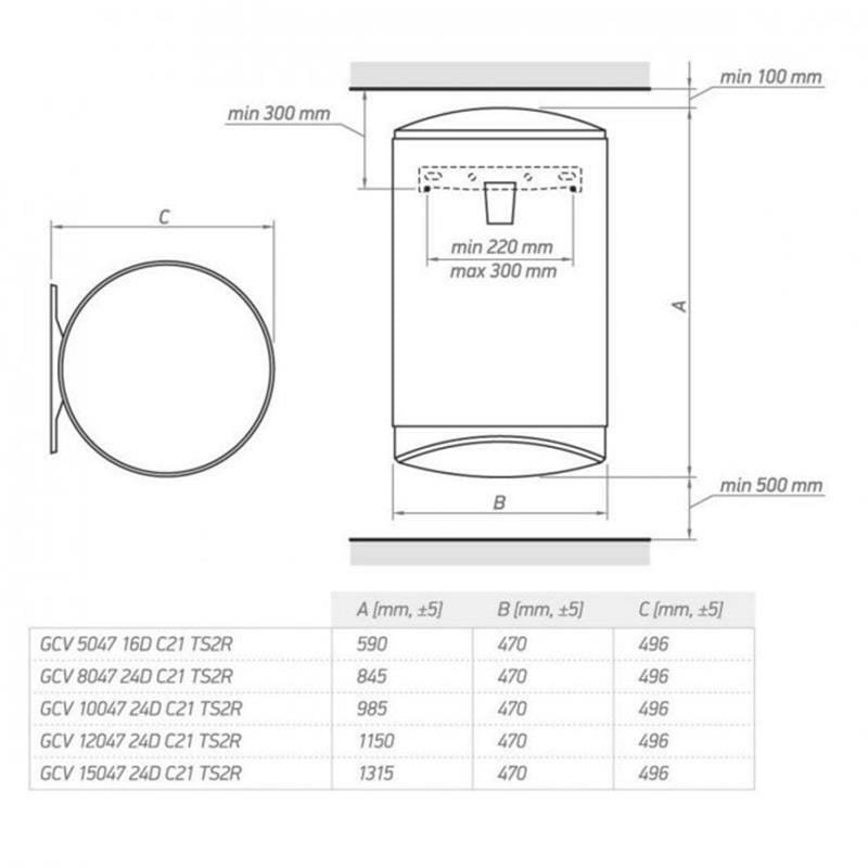Водонагреватель Tesy GCV 1204724D C21 TS2RC