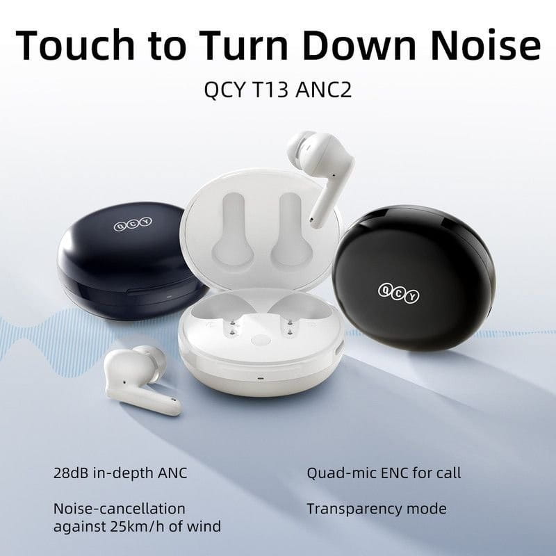 Bluetooth-гарнітура QCY T13 ANC2 White_