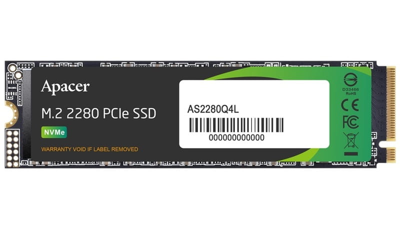 Накопичувач SSD  512GB Apacer AS2280Q4L M.2 2280 PCIe 4.0 x4 3D TLC (AP512GAS2280Q4L-1)