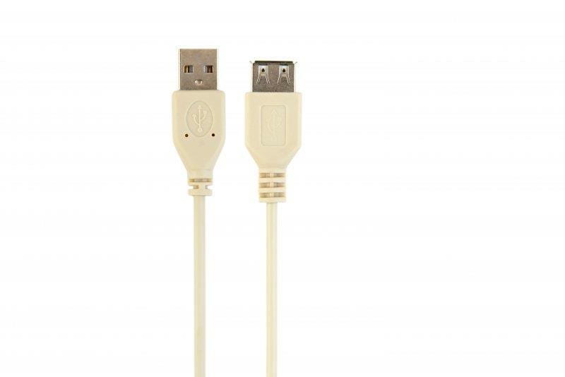 Кабель Cablexpert USB - USB V 2.0 (M/F), 0.75 м, белый (CC-USB2-AMAF-75CM/300)