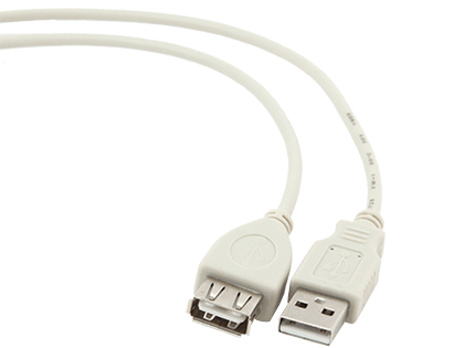 Фото - Кабель Gembird  Cablexpert USB - USB V 2.0 , 0.75 м, білий (CC-USB2-AMAF-75CM/ (M/F)