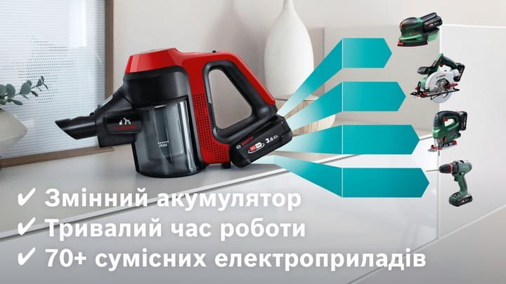 Аккумуляторный пылесос Bosch BBS711ANM