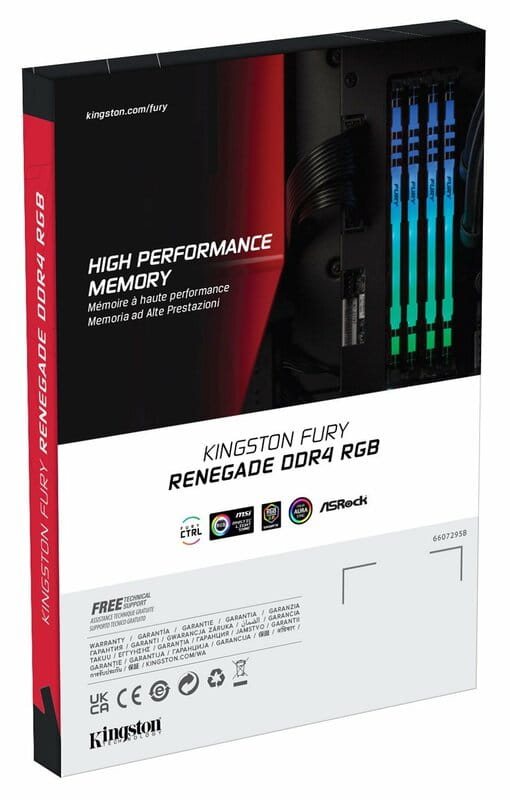 Модуль памяти DDR4 2x8GB/3600 Kingston Fury Renegade RGB (KF436C16RBAK2/16)
