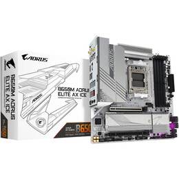 Материнська плата Gigabyte B650M Aorus Elite AX Ice Socket AM5