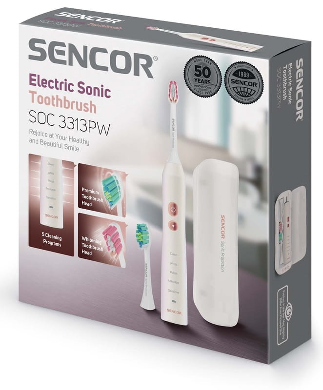 Зубна електрощітка Sencor SOC 3313PW