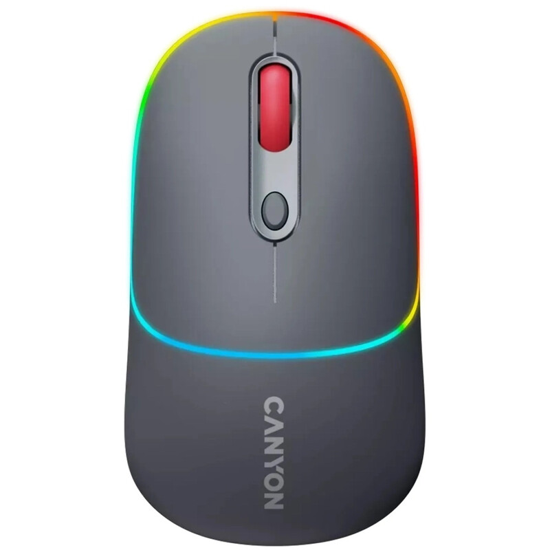 Мышь беспроводная Canyon MW-22 Dual Band RGB Wireless Dark Grey (CNS-CMSW22DG)