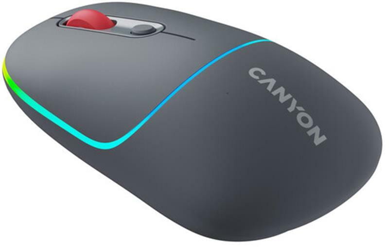 Мышь беспроводная Canyon MW-22 Dual Band RGB Wireless Dark Grey (CNS-CMSW22DG)