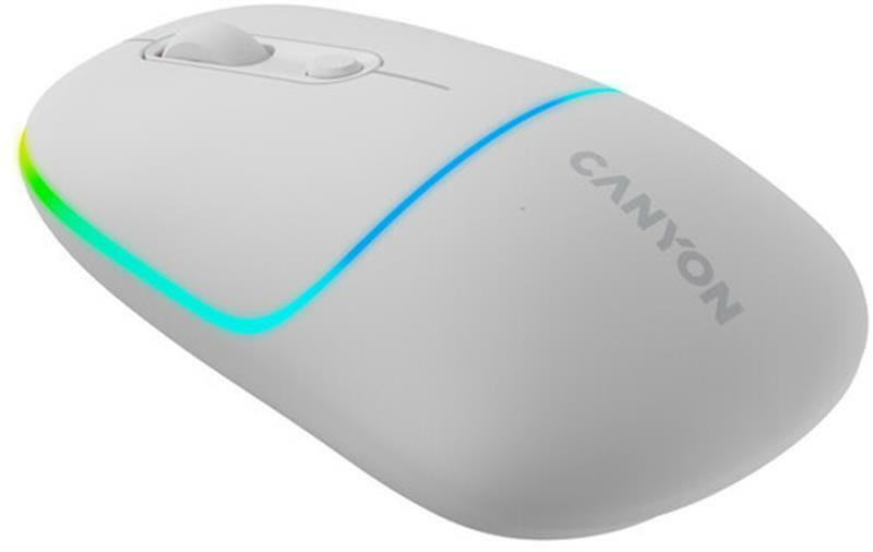 Миша бездротова Canyon MW-22 Dual Band RGB Wireless Snow White (CNS-CMSW22SW)