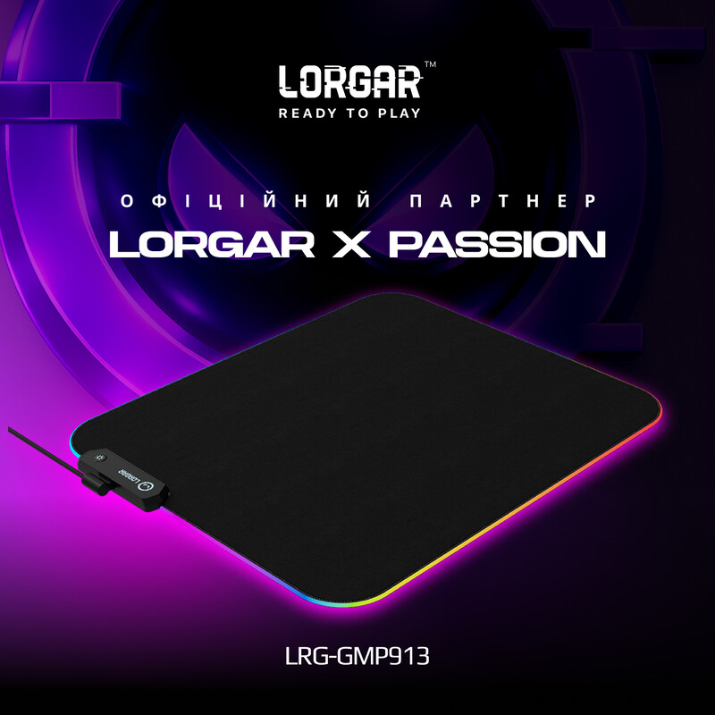 Игровая поверхность Canyon Lorgar Steller 913 RGB USB Black (LRG-GMP913)
