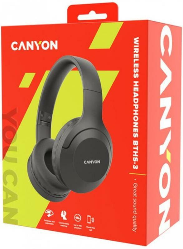 Bluetooth-гарнитура Canyon BTHS-3 Dark grey (CNS-CBTHS3DG)